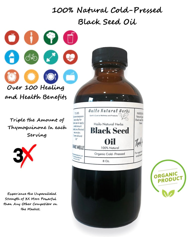 100% PURE Natural Nigella Sativa Black seed Oil